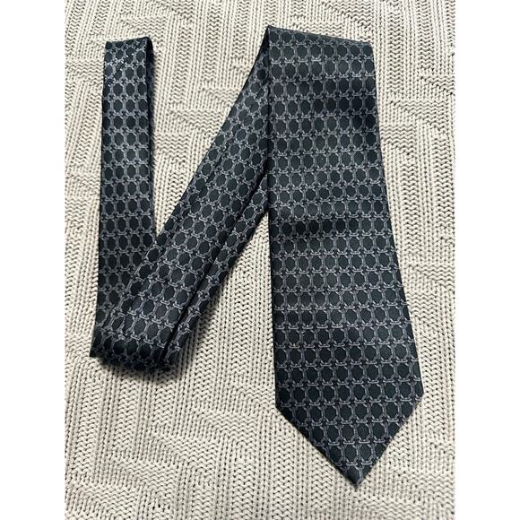Vintage | Accessories | Vintage Mercedes Navy Silver Tie  VIntage Mercedes navy silver tie